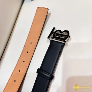 Thắt lưng Burberry nam da trơn khoá đen vàng 3.5cm YA41282