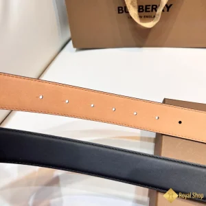 Thắt lưng Burberry nam da trơn khoá đen vàng 3.5cm YA41282 hot