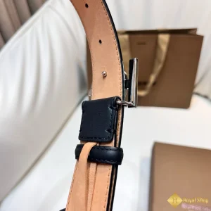 Thắt lưng Burberry nam da trơn khoá đen vàng 3.5cm YA41282 siêu cấp