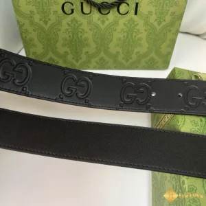 Thắt lưng Gucci nam 4.0cm đen khoá trắng YAG30290 like auth