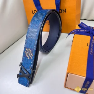 Thắt lưng LV nam 4.0cm blue khoá đen YAL41904 2024