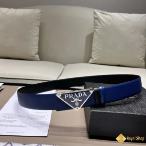 Thắt lưng Prada nam 3.5cm blue YAP30185