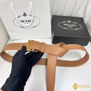 Thắt lưng Prada nam 3.5cm nâu khoá kim YAP30133