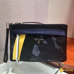 Túi Clutch Prada nam cầm tay da Saffiano B2NH007