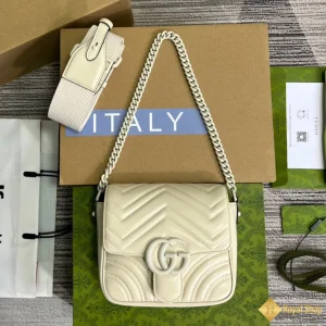 Túi Gucci nữ GG Marmont màu trắng 739681 mới