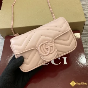 Túi Gucci nữ GG Marmont mini hồng nhạt 476433