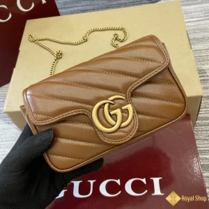 Túi Gucci nữ GG Marmont mini màu nâu 476433