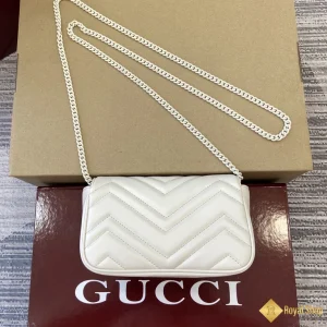 Túi Gucci nữ GG Marmont mini màu trắng 476433 2024