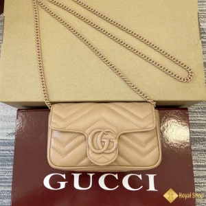 Túi Gucci nữ GG Marmont mini nâu nhạt 476433 HCM