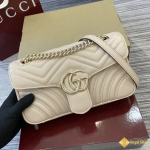 Túi Gucci nữ GG Marmont small màu be 443497