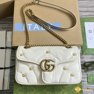 Túi Gucci nữ GG Marmont small shoulder màu trắng 443497