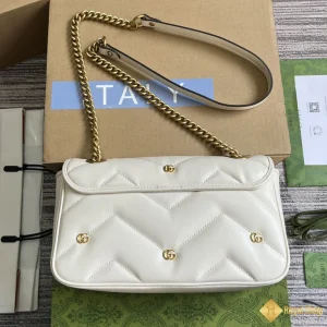 Túi Gucci nữ GG Marmont small shoulder màu trắng 443497 siêu cấp