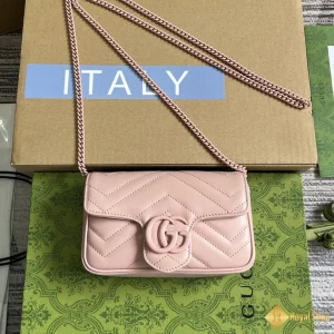 Túi Gucci nữ GG Marmont super mini màu hồng 476433