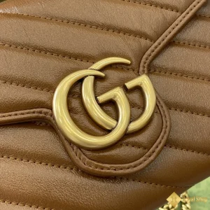 Túi Gucci nữ GG Marmont super mini màu nâu 474575 cao cấp