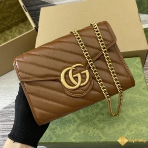 Túi Gucci nữ GG Marmont super mini màu nâu 474575 siêu cấp