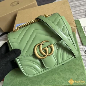 Túi Gucci nữ mini GG Marmont xanh lá 739682