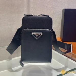 Túi Prada nam đeo chéo da Saffiano Black 2ZH126