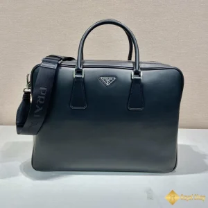 Túi công sở Prada nam da Re-Nylon Black 2VE025