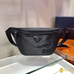 Túi nam Prada bao tử da Re-Nylon Black 2VL033