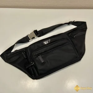 Túi nam Prada bao tử da Re-Nylon belt bag màu đen 2VL003 mới