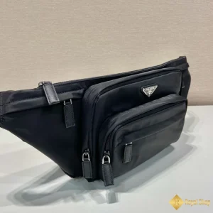 Túi nam Prada bao tử da Re-Nylon belt bag màu đen 2VL003 siêu cấp