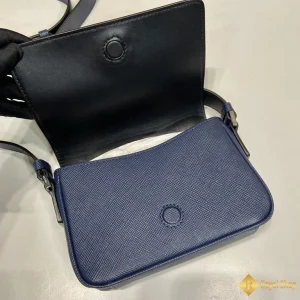 Túi nam Prada mini Saffiano đeo chéo xanh đậm 2VD065 HCM