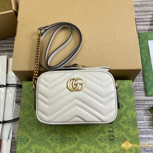 Túi nữ Gucci GG Marmont mini shoulder xám nhạt 448065