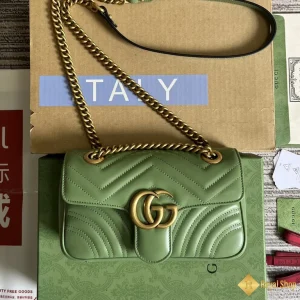 Túi nữ Gucci GG Marmont mini shoulder xanh lá 446744