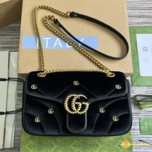 Túi nữ Gucci GG Marmont small shoulder màu đen 443497