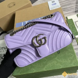 Túi nữ Gucci GG Marmont small shoulder màu tím 443497