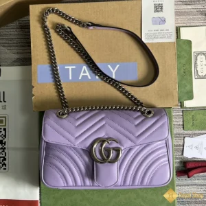 Túi nữ Gucci GG Marmont small shoulder màu tím 443497 cao cấp