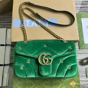 Túi nữ Gucci GG Marmont small shoulder xanh lá 443497