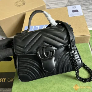 Túi xách Gucci nữ GG Marmont mini màu đen 702563