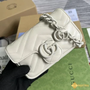 Túi xách Gucci nữ mini GG Marmont trắng ngà 699757