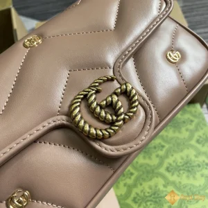 chất liệu Túi nữ Gucci GG Marmont màu hồng đất 768293