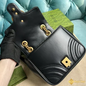 chi tiết Túi Gucci nữ mini GG Marmont màu đen 739682