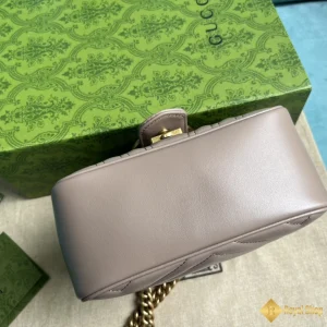 cùng ngắm Túi Gucci nữ mini GG Marmont màu hồng đất 739682