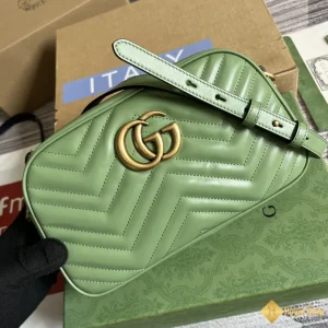 hình ảnh Túi nữ Gucci GG Marmont small shoulder màu xanh lá 447632