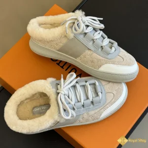 Giày sneaker nữ LV hở lưng lót lông CK5901 2024