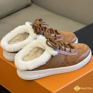 Giày sneaker nữ LV hở lưng lót lông CK5902 hot