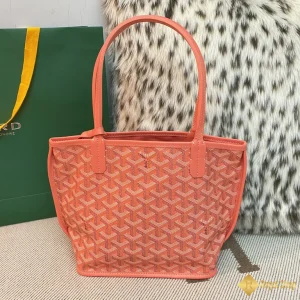 Túi Tote Goyard nữ Anjou mini màu hồng cam 8003 được làm thủ công