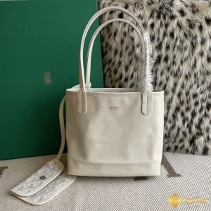 Túi Tote Goyard nữ Anjou mini màu trắng ngà 8003