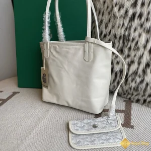 Túi Tote Goyard nữ Anjou mini màu trắng ngà 8003 đẹp