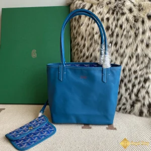 Túi Tote Goyard nữ Anjou mini màu xanh da trời 8003