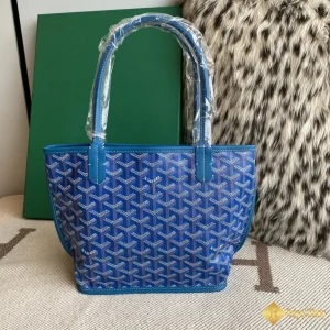 Túi Tote Goyard nữ Anjou mini màu xanh da trời 8003 mới