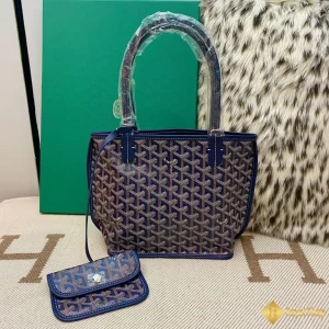 Túi Tote Goyard nữ Anjou mini màu xanh đậm 8003