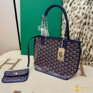 Túi Tote Goyard nữ Anjou mini màu xanh đậm 8003 mới