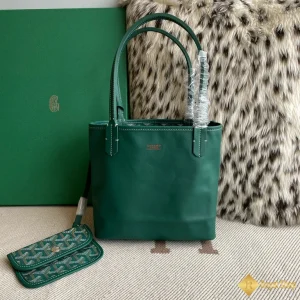 Túi Tote Goyard nữ Anjou mini màu xanh lá 8003