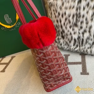 Túi Tote Goyard nữ mini màu đỏ 20cm được làm thủ công