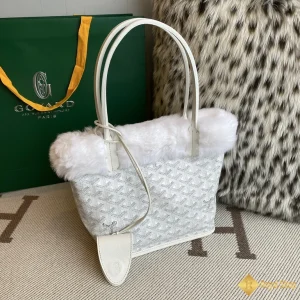 Túi Tote Goyard nữ mini màu trắng 20cm được làm thủ công